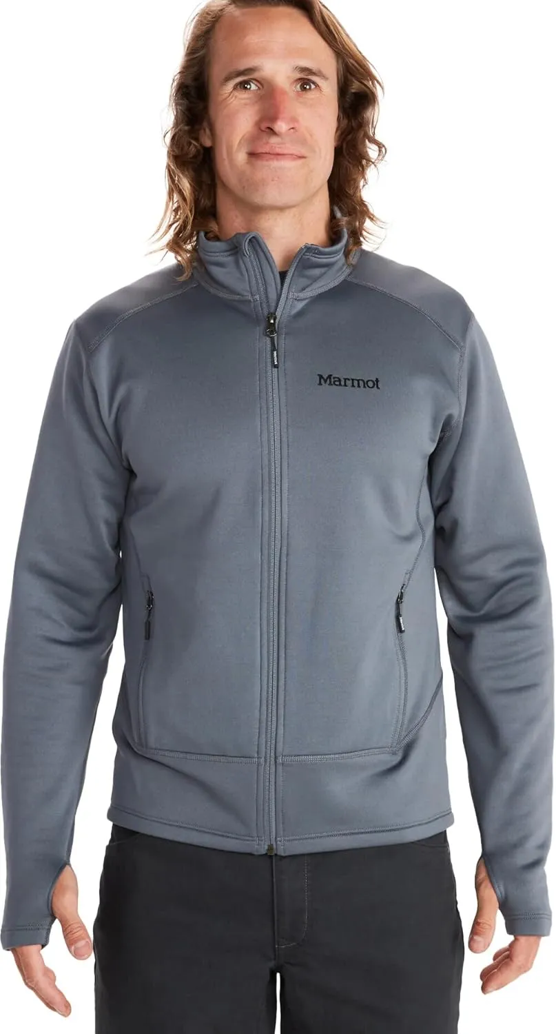 MARMOT Men's Olden Polartec Power Stretch Jacket - Breathable Fleece Midlayer with Thumbholes