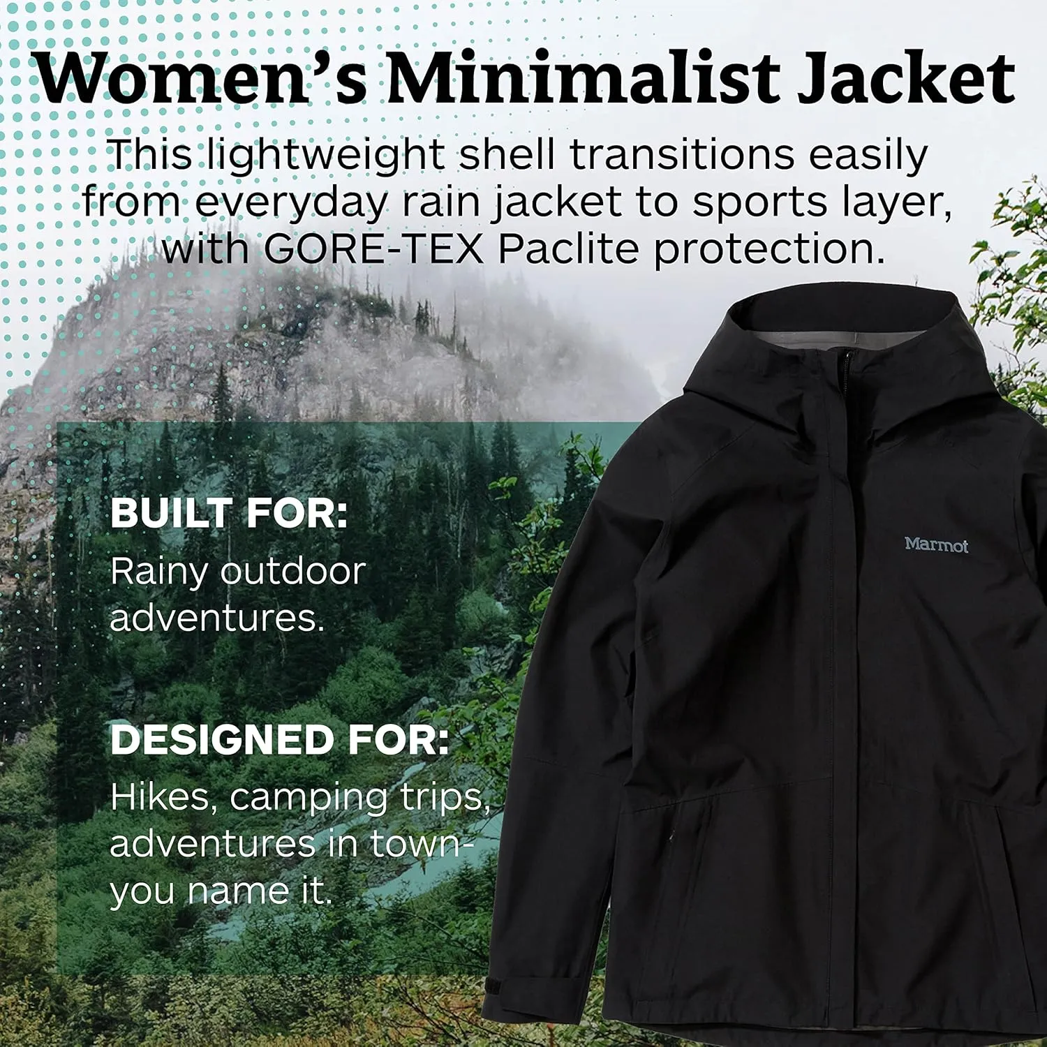 Marmot Women's Minimalist Gortex Waterproof Rain Jacket