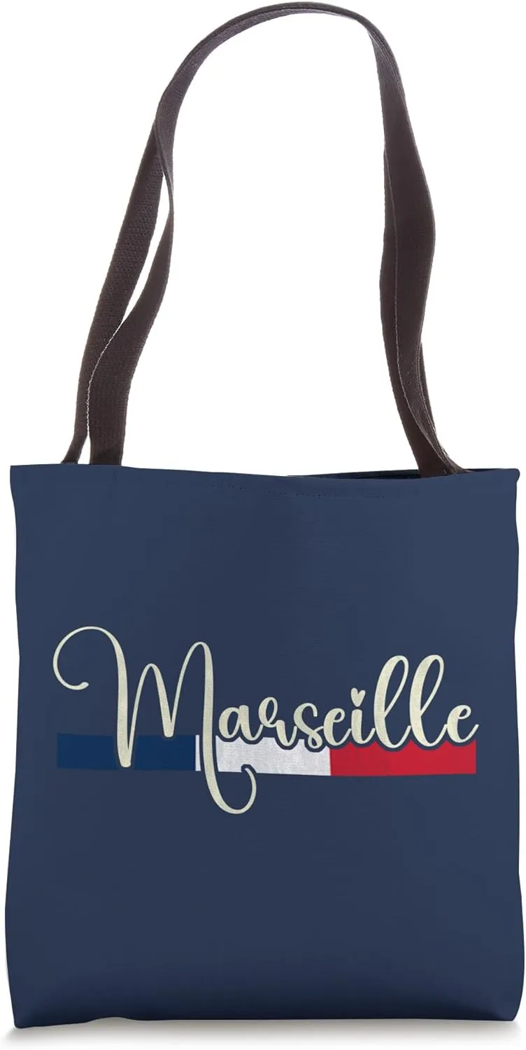 Marseille France - Marseille France Script Tote Bag