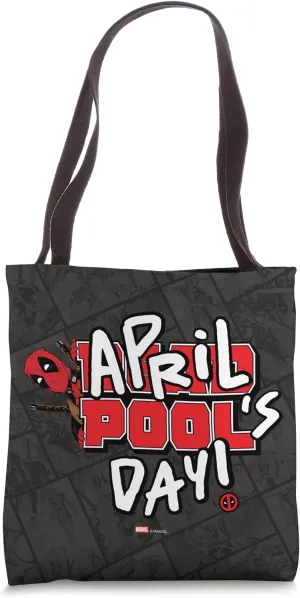 Marvel Deadpool April Pool's Day Logo Tote Bag