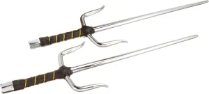 MASTER USA Martial Arts Training SAIS, Stainless Steel Blades, Wrapped Handle, Practice, Cosplay, Pack of 2