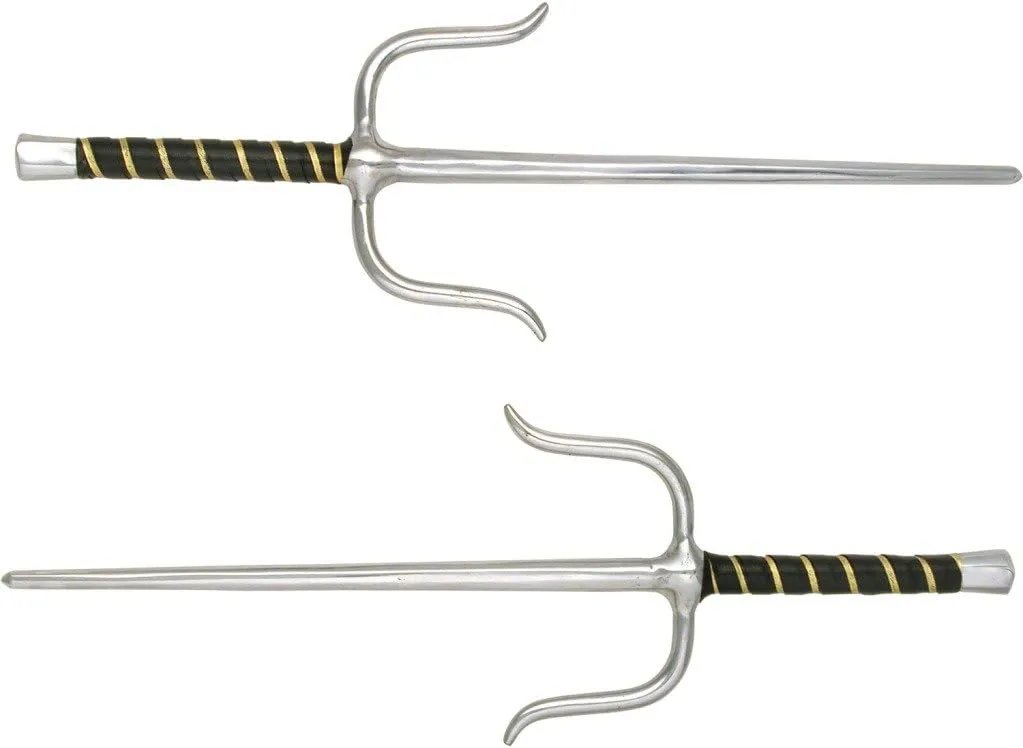 MASTER USA Martial Arts Training SAIS, Stainless Steel Blades, Wrapped Handle, Practice, Cosplay, Pack of 2