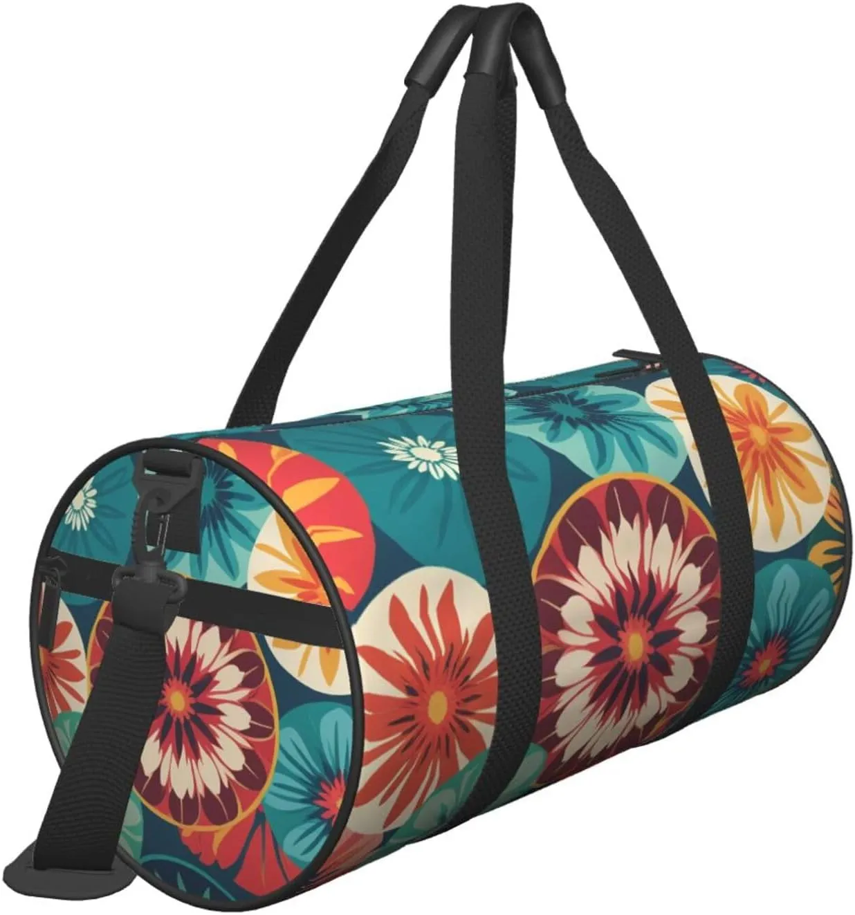 Medallion Multi Printed Travel Bag,Round Personal Item Storage bag,Foldie Duffel Bag for Traveling Vacation,Fitness,Sports