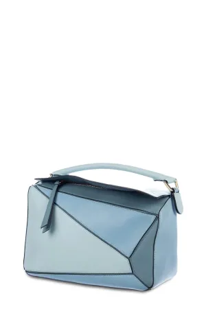 Medium Puzzle Bag Blue Monochrome
