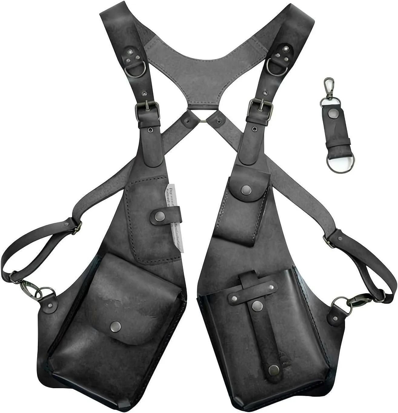 Men Anti Underarm Shoulder Bag, Anti-Theft Harness, Adjustable PU Leather Strap Wallet Bag Outdoor Phone Bag