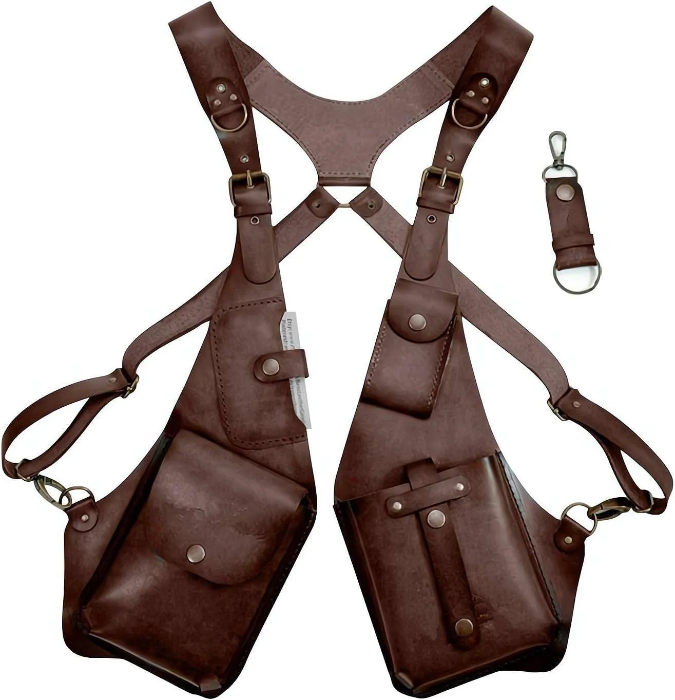 Men Anti Underarm Shoulder Bag, Anti-Theft Harness, Adjustable PU Leather Strap Wallet Bag Outdoor Phone Bag
