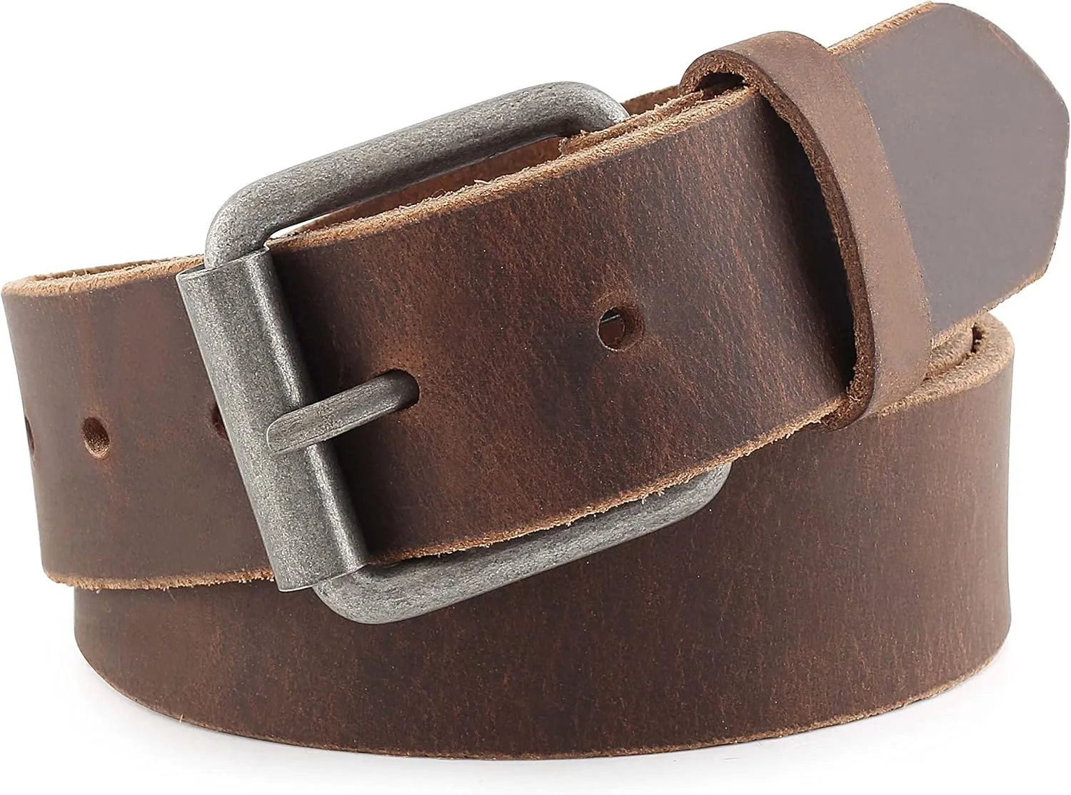 Men's Casual Full Grain Classic Leather Dress Belt For Jeans,1.5" Wide, USA