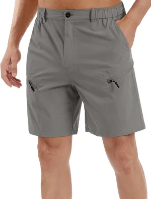 Mens Hiking Cargo Shorts 7" Inseam Mens Golf Stretch Shorts with Multipocket,Quick Dry Breathable Work Shorts