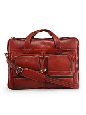 Men’s leather formal office messenger bag