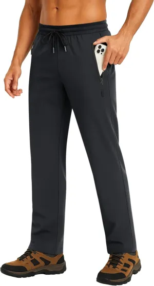Men's Lightweight Hiking Pants Travel Quick Dry Waterproof Athletic Joggers Pants Walkout Sweatpants with Pockets
