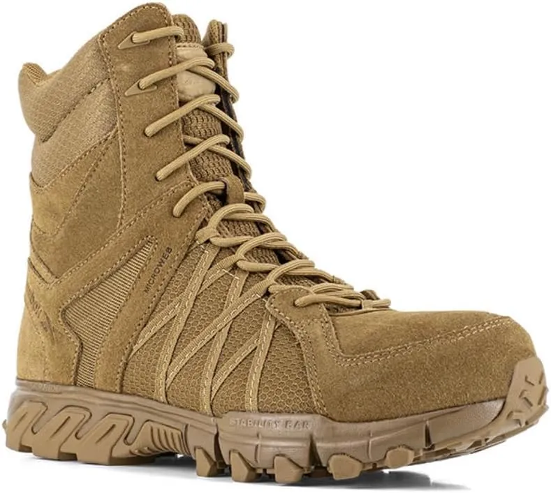 Men's Rb3462 8" Tactical Boot with Side Zipper Coyote Military