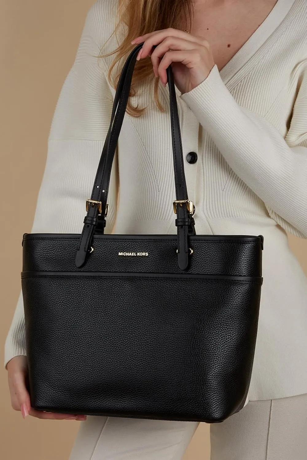 Michael Kors Winston Medium Top-Zip Pocket Tote Bag