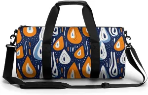 Mid Century Modern with Drop Shapes Novelty Large Duffel Bag Lightweight Gym Bag Travel Tote Bags