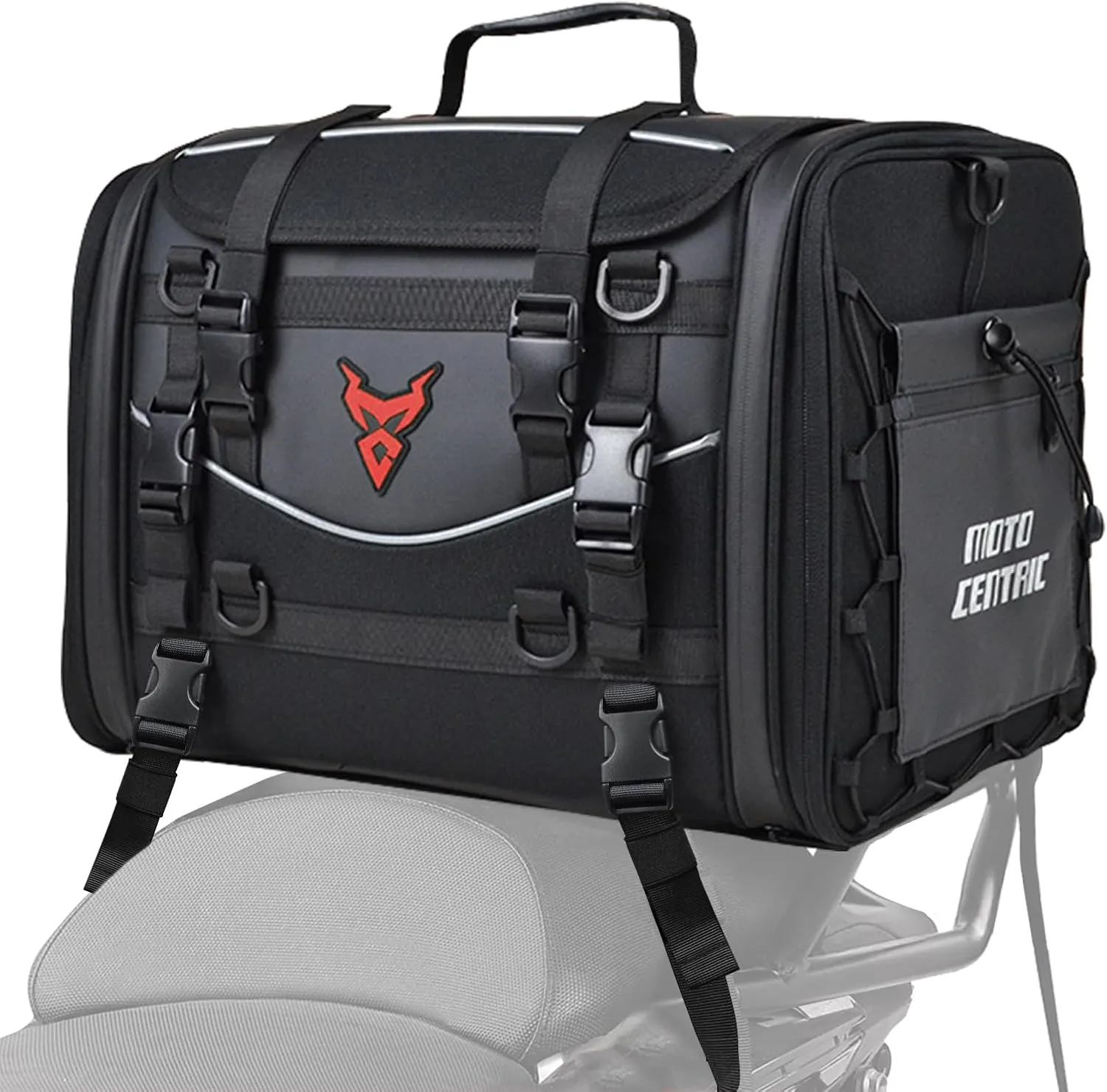 MIGHTYDUTY Motorcycle Tail Bag Expandable Large Capacity 45-60L Motorcycle Luggage Bag Waterproof 1200D Oxford Fabric Multifunctional Motorcycle Bag For Back Seat M