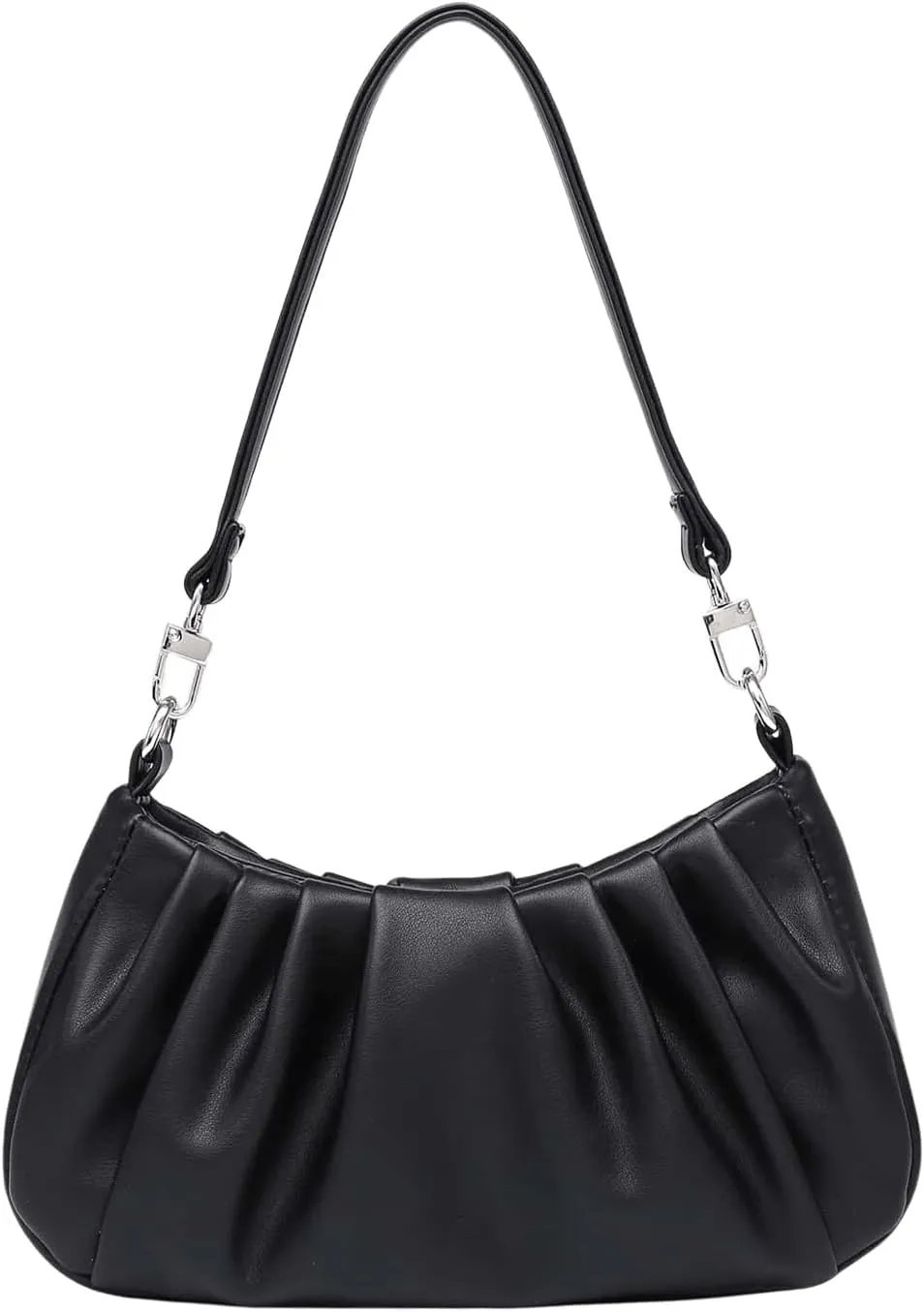 Milumia Women's Shoulder Bag Retro Ruched Top Handle Clutch Handbags