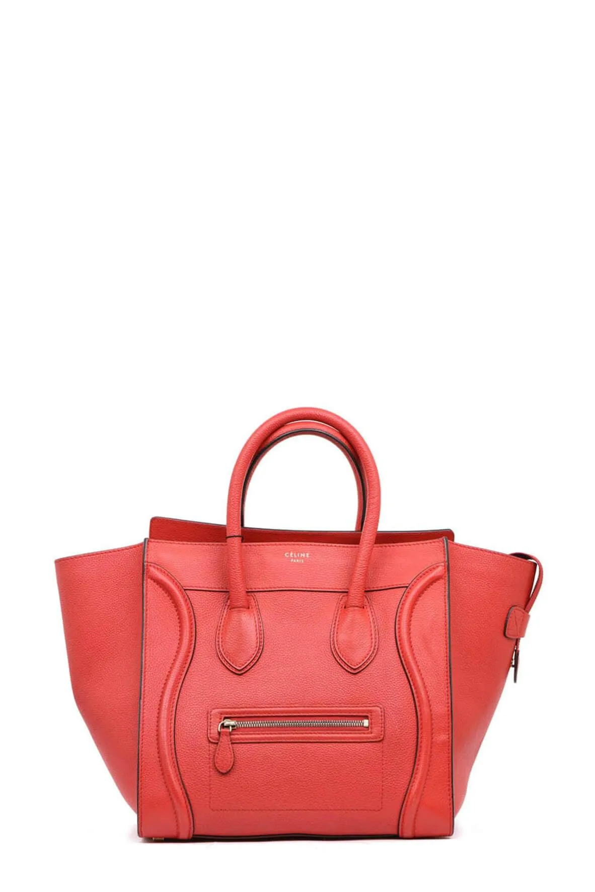 Mini Luggage Red with Silver Hardware