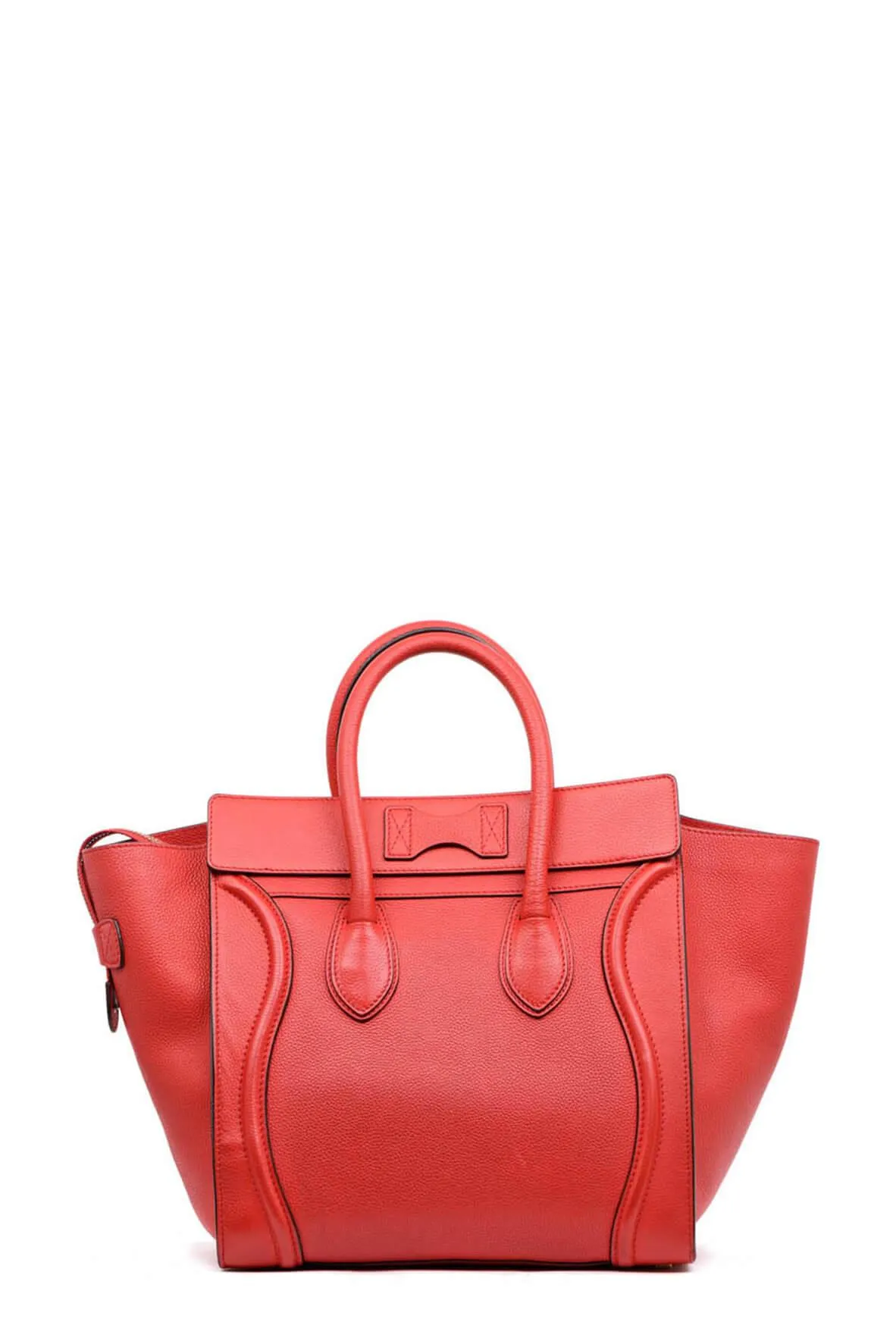 Mini Luggage Red with Silver Hardware