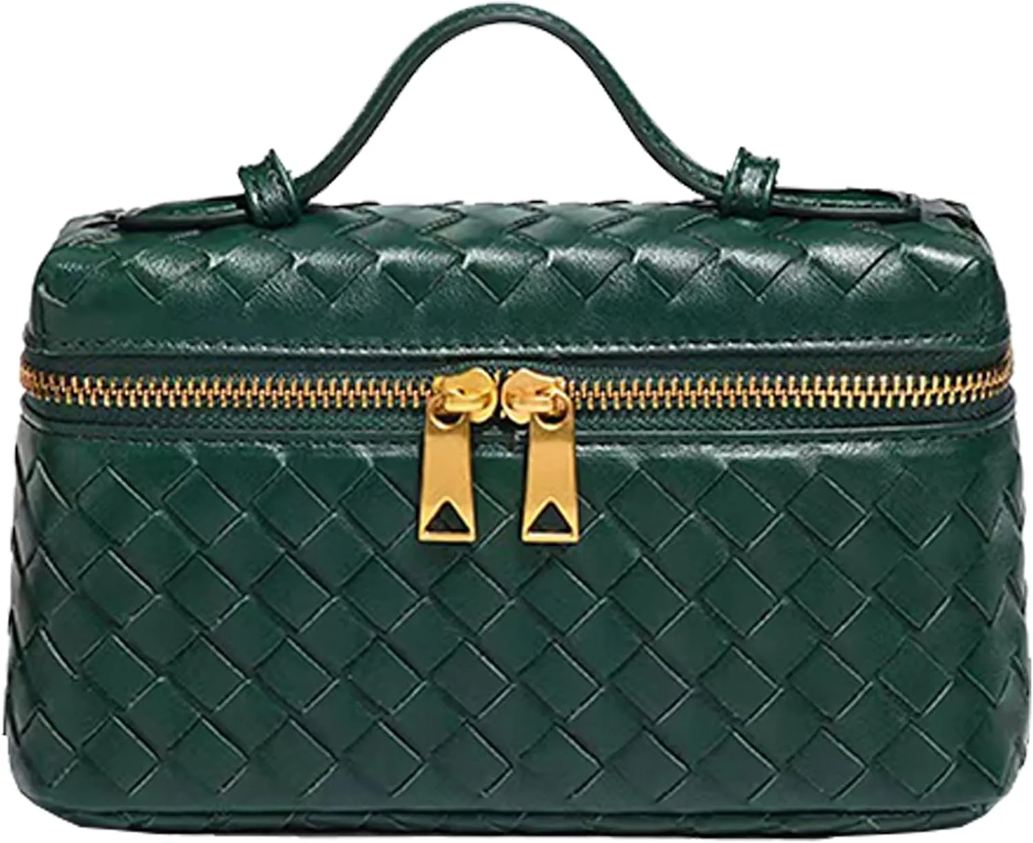Mini Woven Crossbody Purse Square Box Bags Top-Handle Tote Handbag Shoulder Bag Cute Satchels Trendy