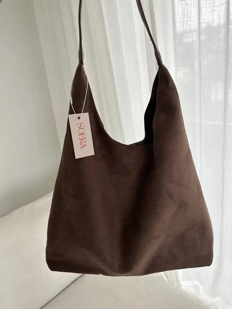 Minimalist Suede Hobo Bag – Effortlessly Chic
