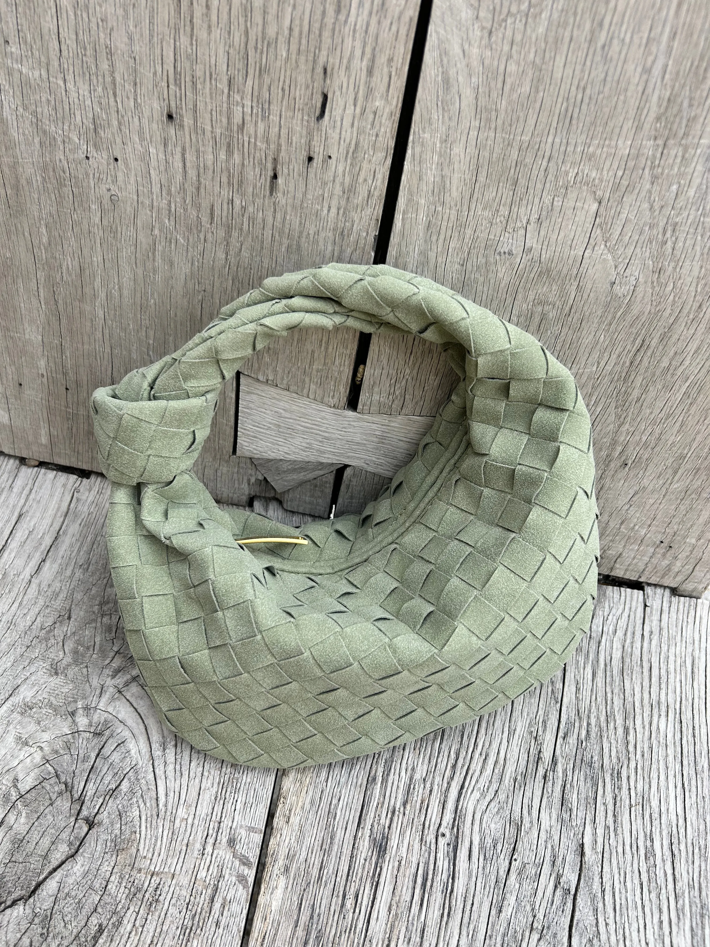 Minimalist Woven Clutch with Knot Detail