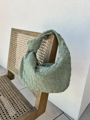 Minimalist Woven Clutch with Knot Detail