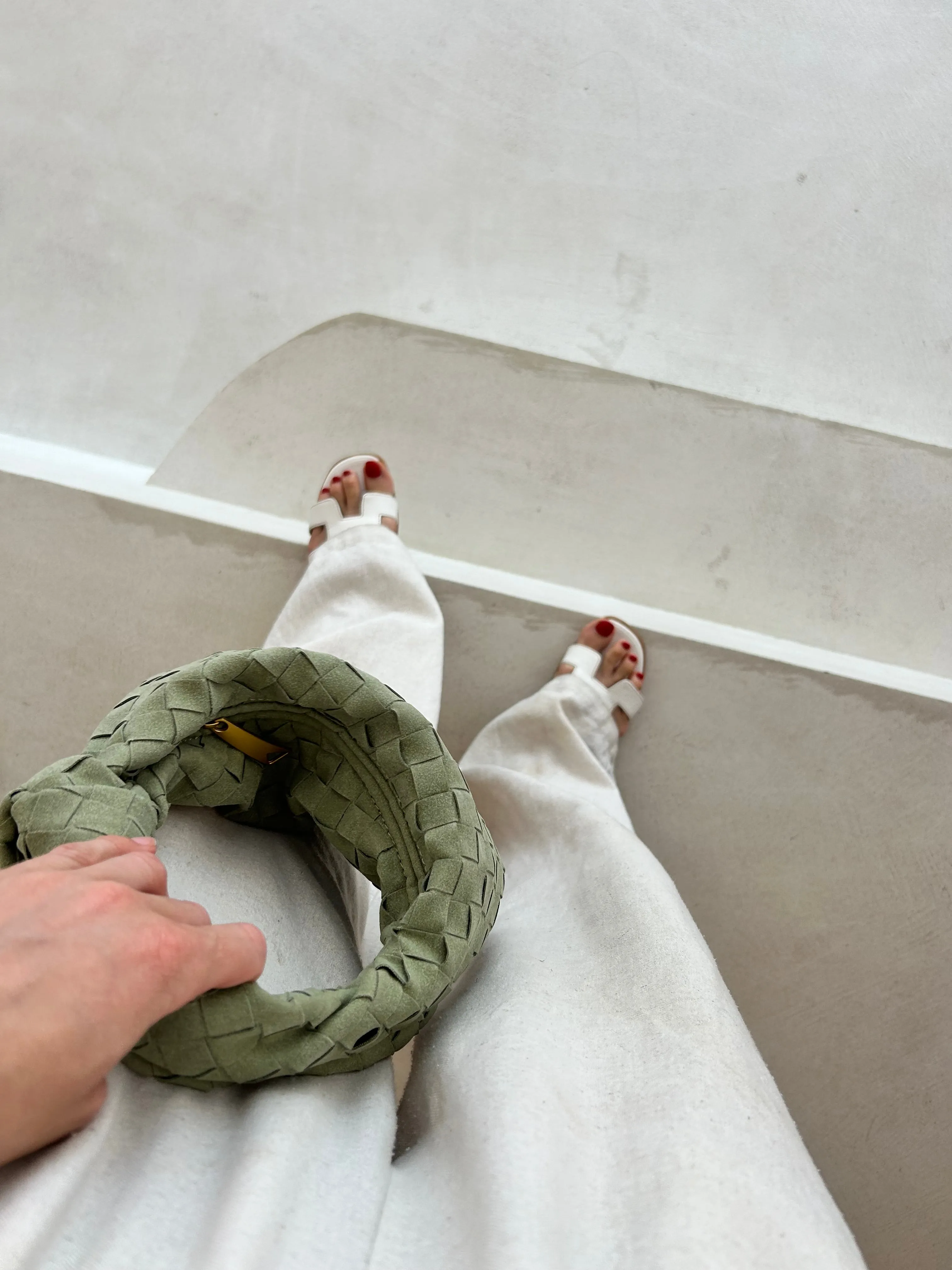Minimalist Woven Clutch with Knot Detail
