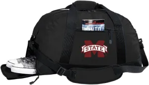 Mississippi State University Duffel Bag - MSU Bulldogs Gym Bags w/SHOE POCKET