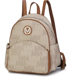 MKF Collection Backpack for Women, Signature Vegan Leather Top-Handle Carry on Backpack Female Travel bag