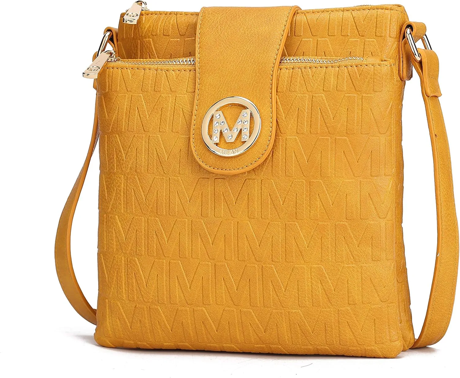 MKF Collection Crossbody Bags for women, Signature Crossover bag Adjustable strap Messenger Cross body handbag Purse