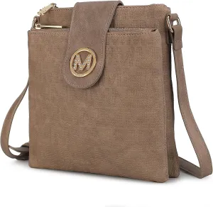 MKF Collection Crossbody Bags for women, Signature Crossover bag Adjustable strap Messenger Cross body handbag Purse
