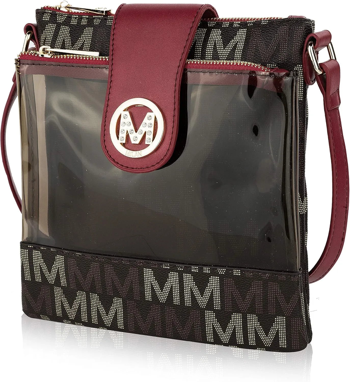 MKF Collection Crossbody Bags for women, Signature Crossover bag Adjustable strap Messenger Cross body handbag Purse