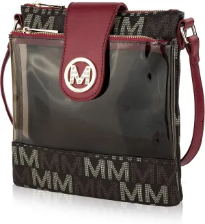 MKF Collection Crossbody Bags for women, Signature Crossover bag Adjustable strap Messenger Cross body handbag Purse