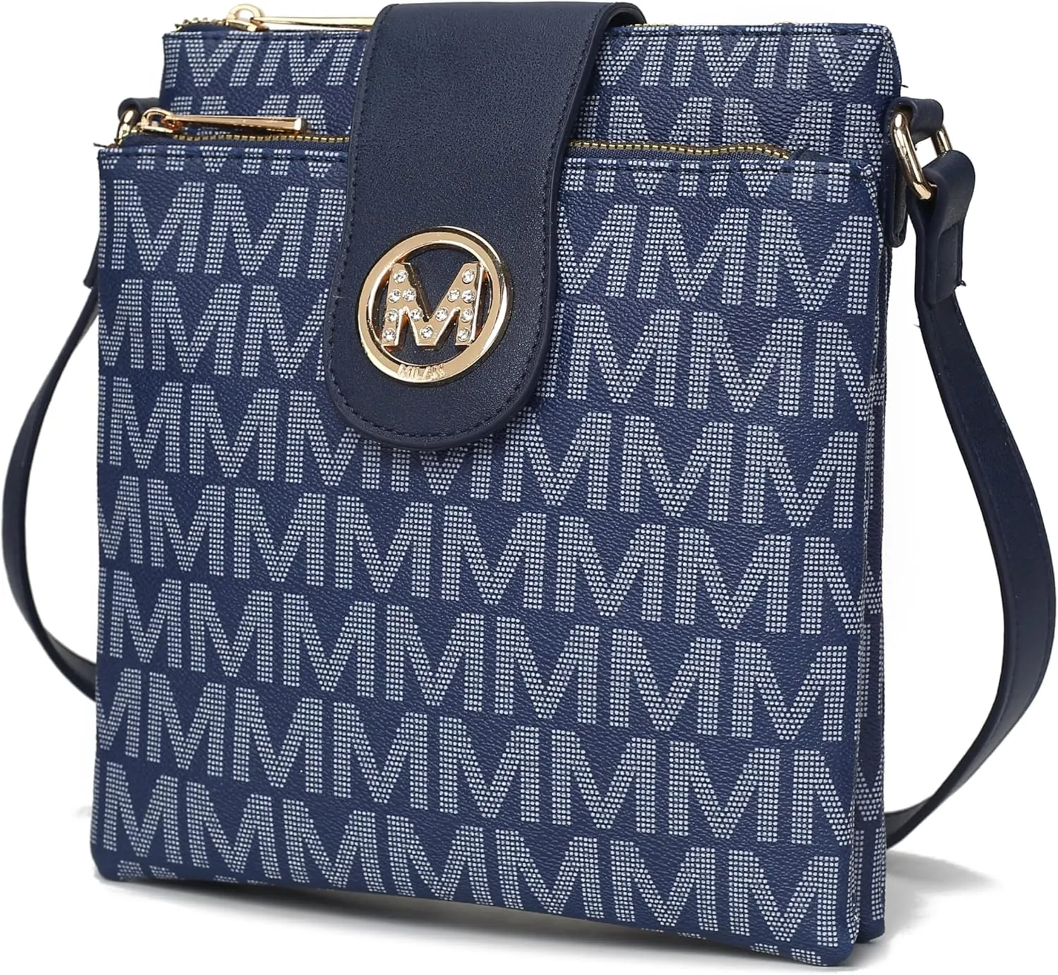 MKF Collection Crossbody Bags for women, Signature Crossover bag Adjustable strap Messenger Cross body handbag Purse