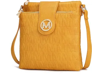 MKF Collection Crossbody Bags for women, Signature Crossover bag Adjustable strap Messenger Cross body handbag Purse