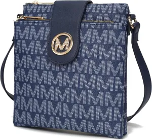 MKF Collection Crossbody Bags for women, Signature Crossover bag Adjustable strap Messenger Cross body handbag Purse