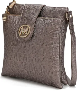 MKF Collection Crossbody Bags for women, Signature Crossover bag Adjustable strap Messenger Cross body handbag Purse