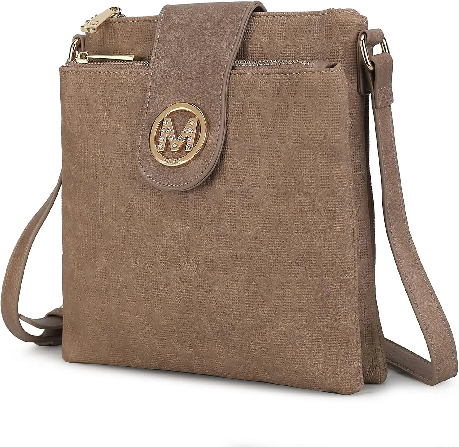 MKF Collection Crossbody Bags for women, Signature Crossover bag Adjustable strap Messenger Cross body handbag Purse