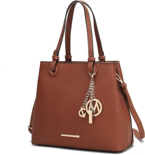 MKF Collection Tote Bag for Women, Vegan Leather Top-Handle Handbag Crossover Purse