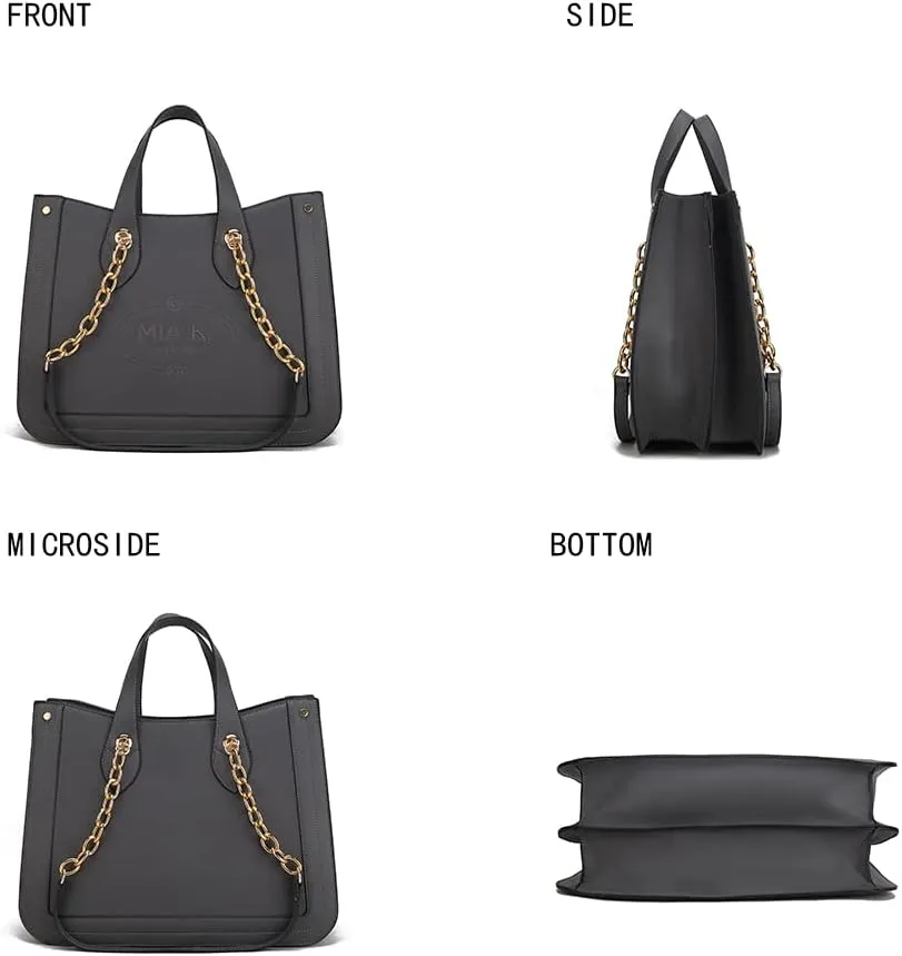 MKF Collection Tote Bag for Women, Vegan Leather Top-Handle Shoulder bag Purse Tote Satchel Handbag