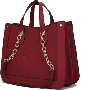 MKF Collection Tote Bag for Women, Vegan Leather Top-Handle Shoulder bag Purse Tote Satchel Handbag