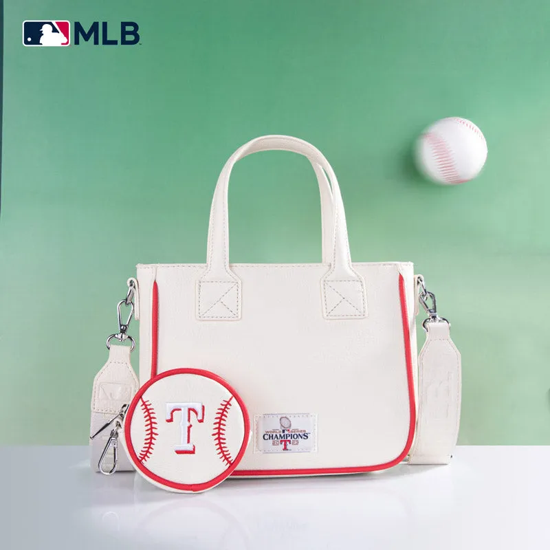MLB Texas Rangers Team Tote/Crossbody with Baseball Coin Pouch