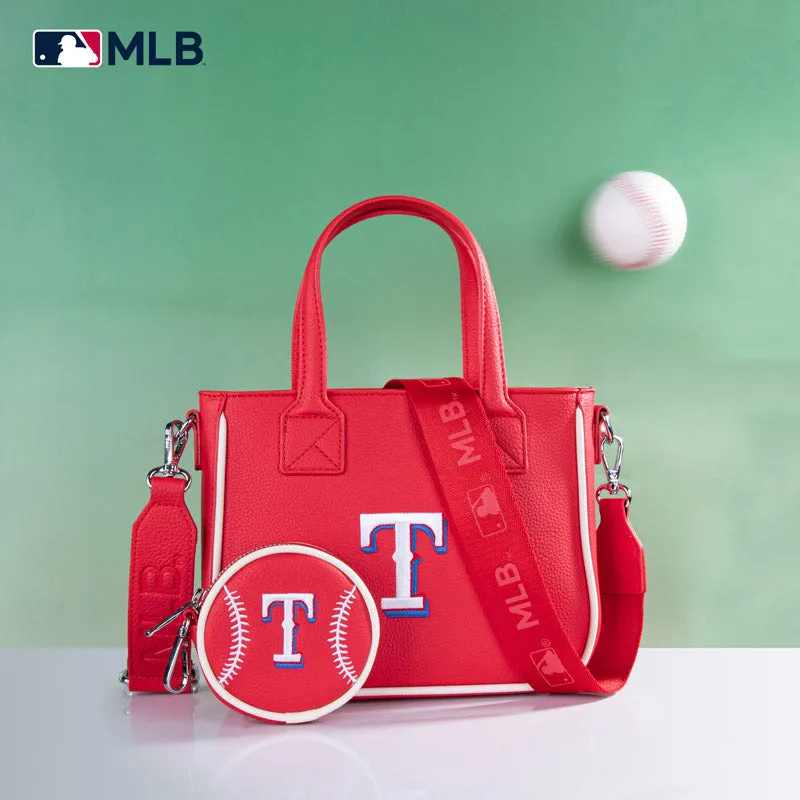 MLB Texas Rangers Team Tote/Crossbody with Baseball Coin Pouch