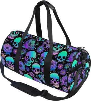 MNSRUU Duffel Bags Funny Skulls Sports Gym Bag Travel Luggage Overnight Bags for Men Women Duffel Bags for Traveling