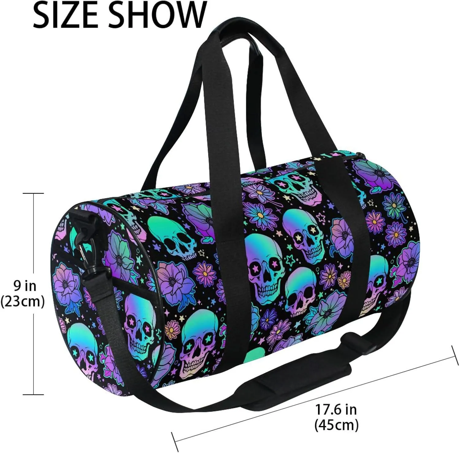 MNSRUU Duffel Bags Funny Skulls Sports Gym Bag Travel Luggage Overnight Bags for Men Women Duffel Bags for Traveling