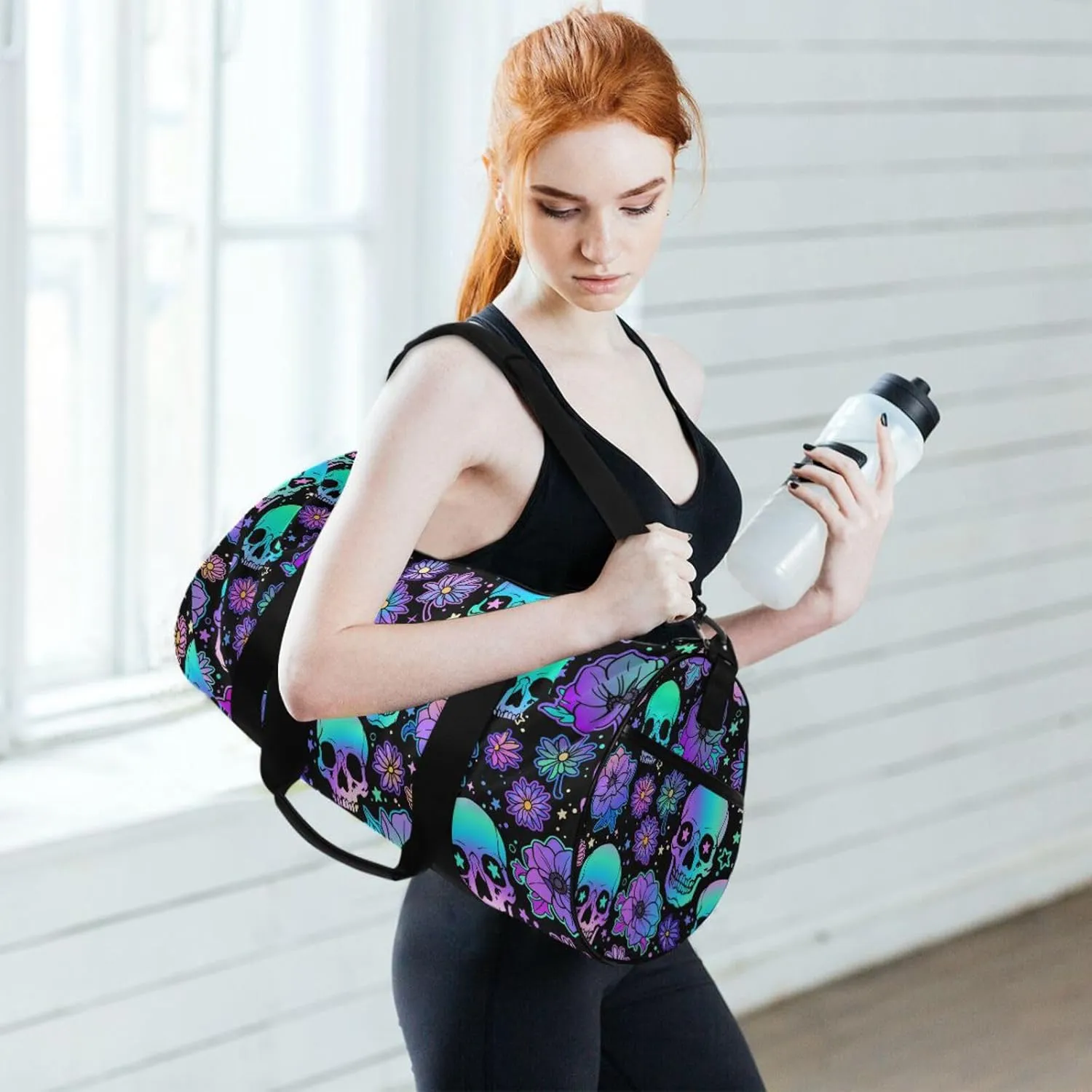 MNSRUU Duffel Bags Funny Skulls Sports Gym Bag Travel Luggage Overnight Bags for Men Women Duffel Bags for Traveling