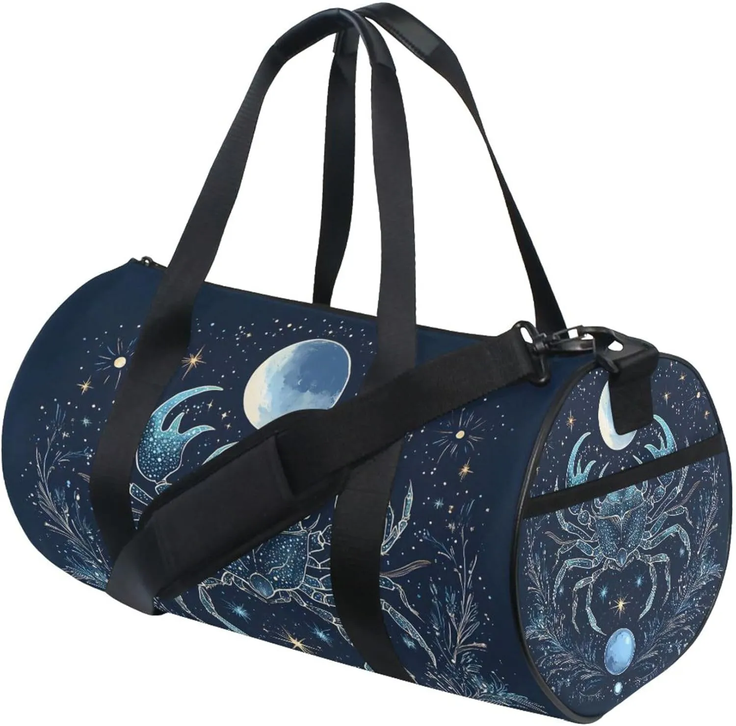 MNSRUU Sports Duffel Bags, Blue Crab Athletic Gym Bag Overnight Workout Travel Tote Luggage for Men Women Yoga