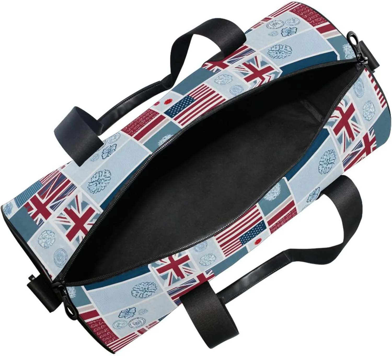 MNSRUU Sports Duffel Bags, Flag Athletic Gym Bag Overnight Workout Travel Tote Luggage for Men Women Yoga