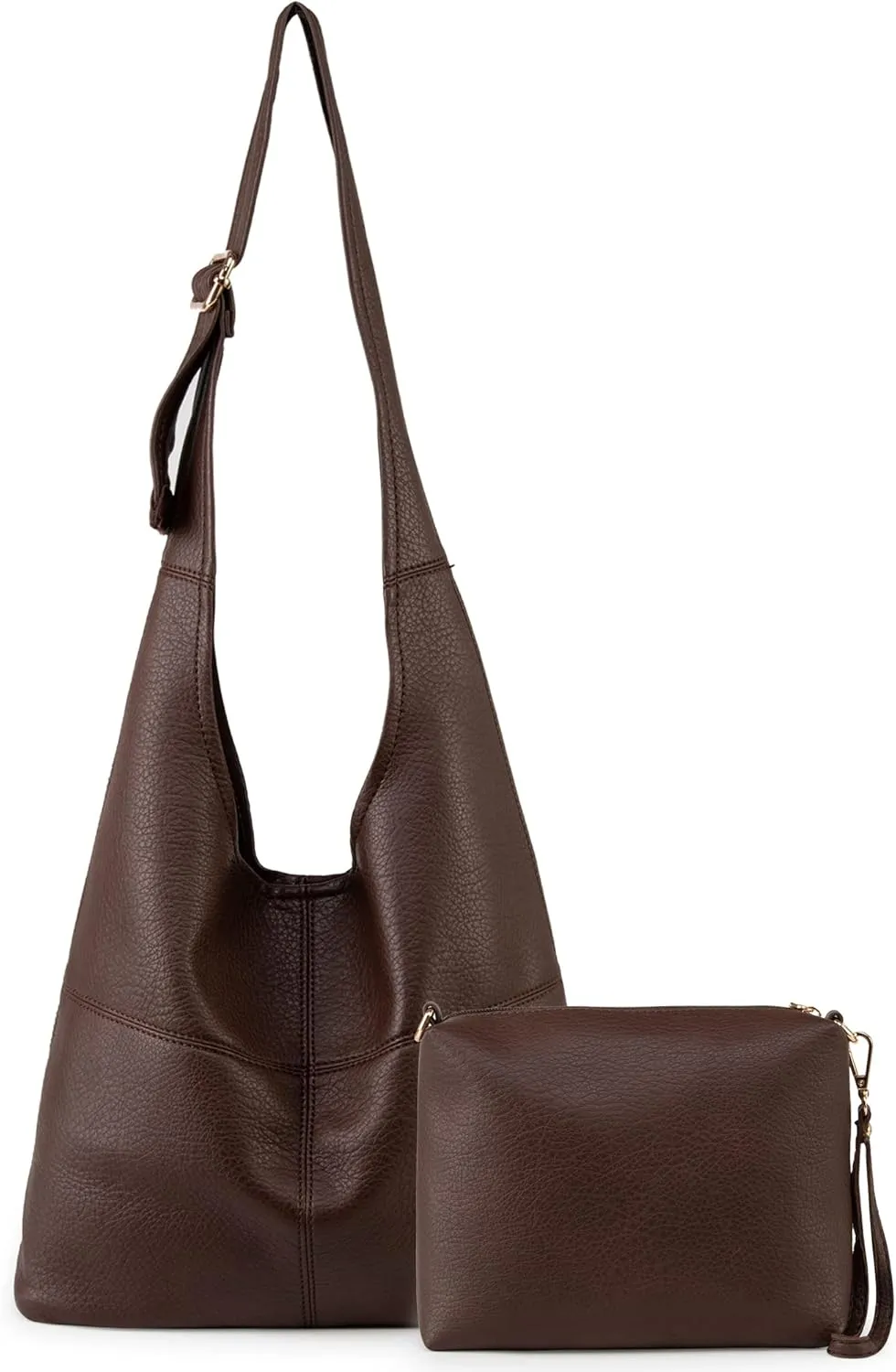 Montana West Hobo Bags Purse for Women Ultra Soft Foldable Shoulder Slouchy Handbags with Cosmetic bag