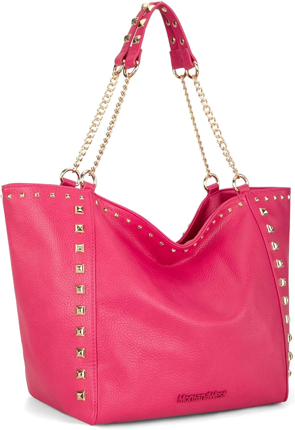 Montana West Large Tote Bag for Women Oversized Shoulder Purses with Chain Handbags