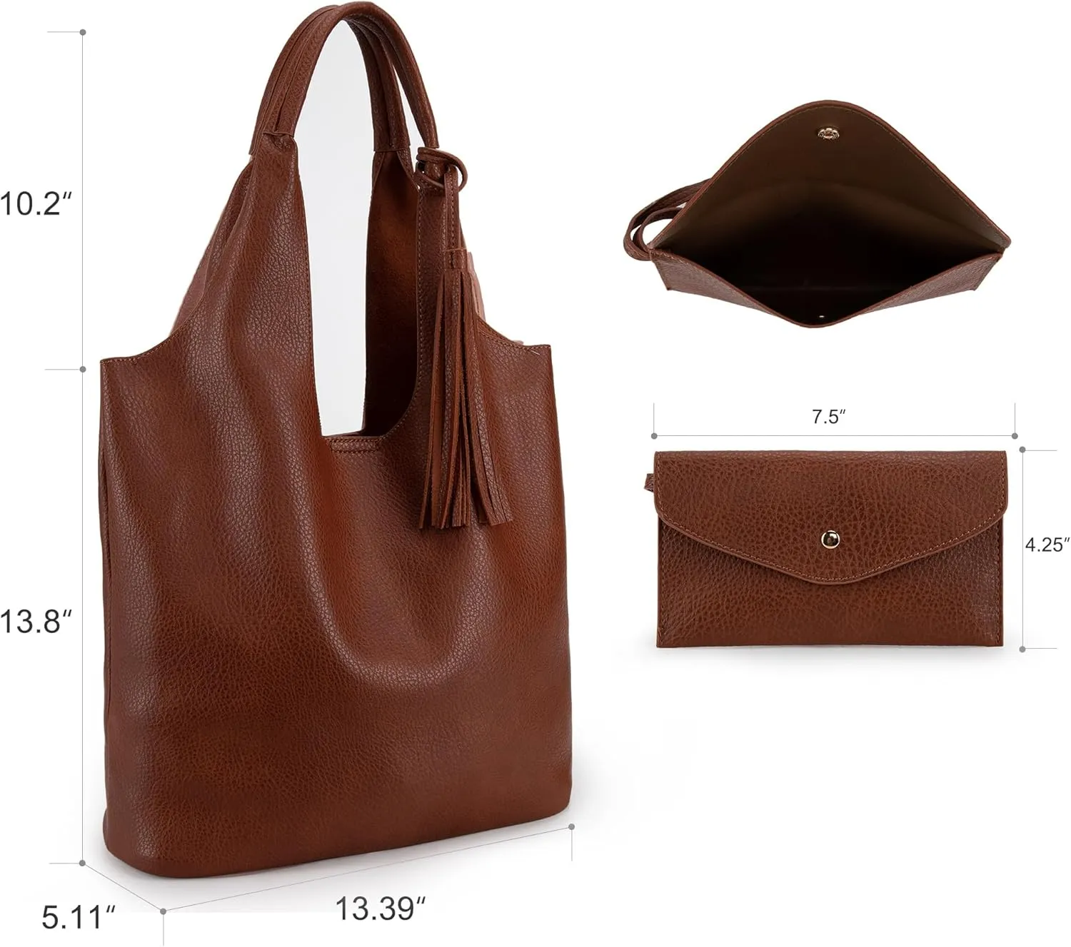 Montana West Slouchy Hobo Bags for Women Soft Designer Shoulder Purses Ladies Top Handle Handbag
